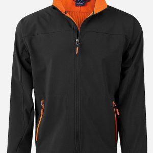 Men's Softshell Jacket - Black and Orange