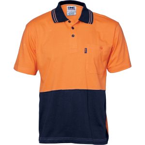 Men's Hi Vis Cotton Short Sleeve Polo