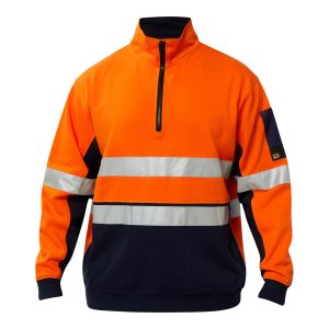 Hi Vis Half Cotton Pullover