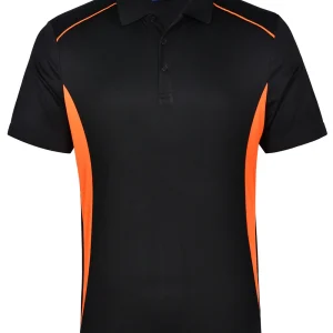Men's Pursuit Polo - Black and Orange