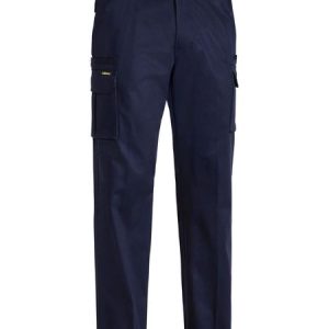 Cotton Drill Cargo Pants - Navy