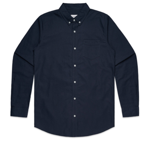 Mens Oxford Long Sleeve Shirt - Navy